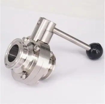 

57mm SS304 Stainless Steel Sanitary O/D 77.5 2-1/2" Tri Clamp Butterfly Valve Homebrew Beer Dairy Product