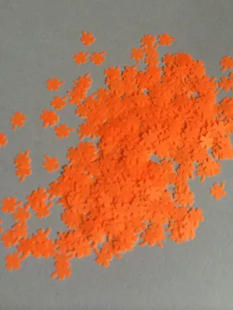 

Free shipping Neon Orange solvent resistant clover glitters nail sticker