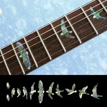 Гриф маркеры инкрустация наклейки надписи для гитары и бас - птицы в полете - ушка смешанный Цвет