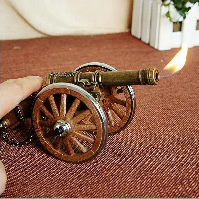 

Metal cigarette lighter towed howitzer model military handmade souvenirs nostalgia retro ornaments gifts
