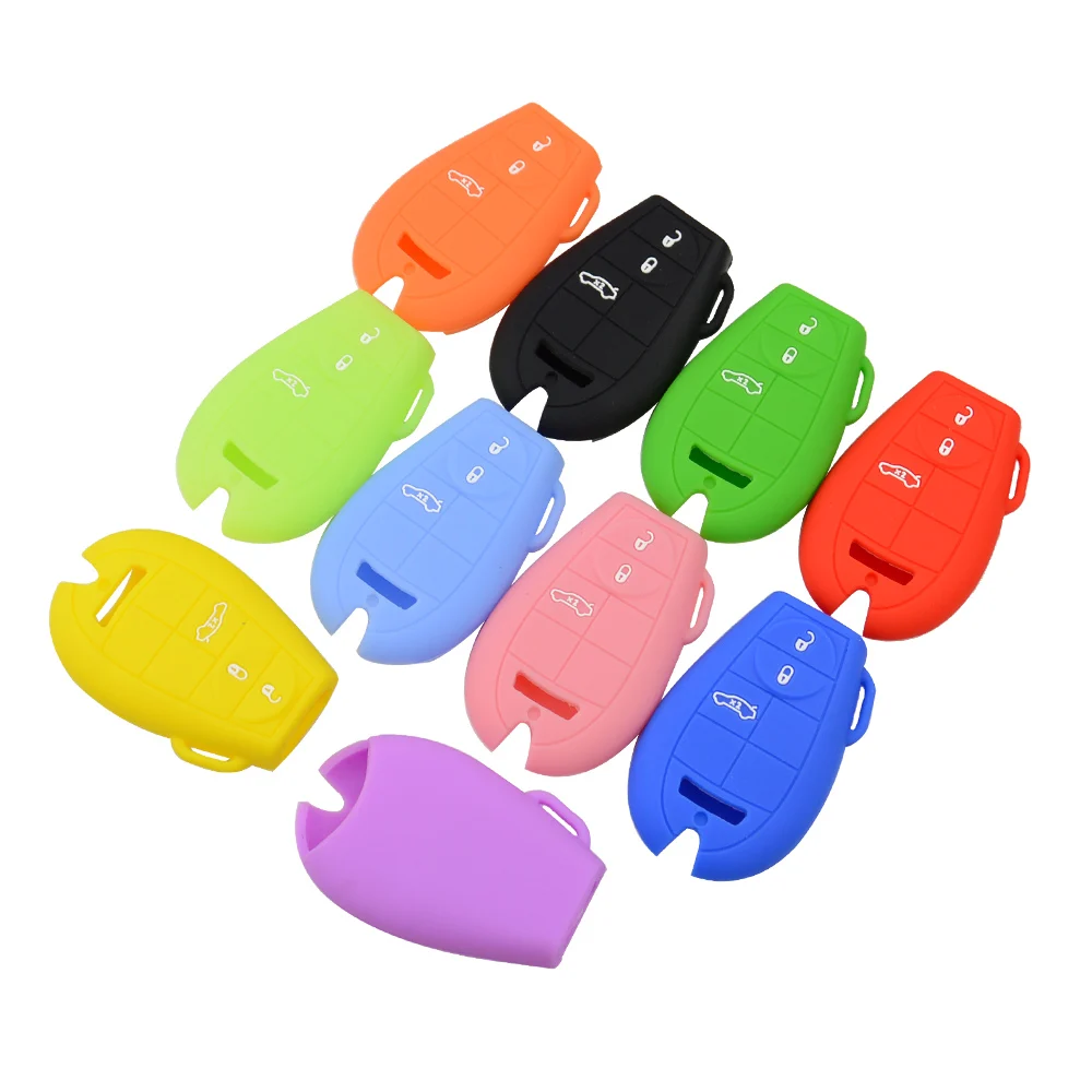3 button silicone car key cover for Chrysler 1