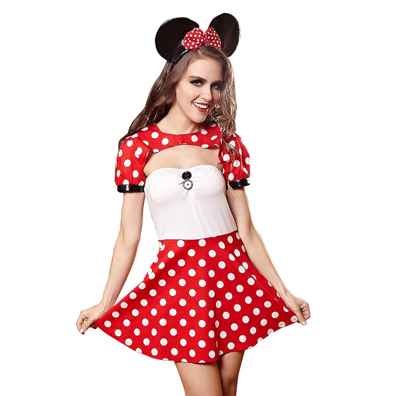 

Sexy Women Mickey Cosplay Costume Lovely Style Girl Party Halloween Cosplay Clothing Stage Performance Costume