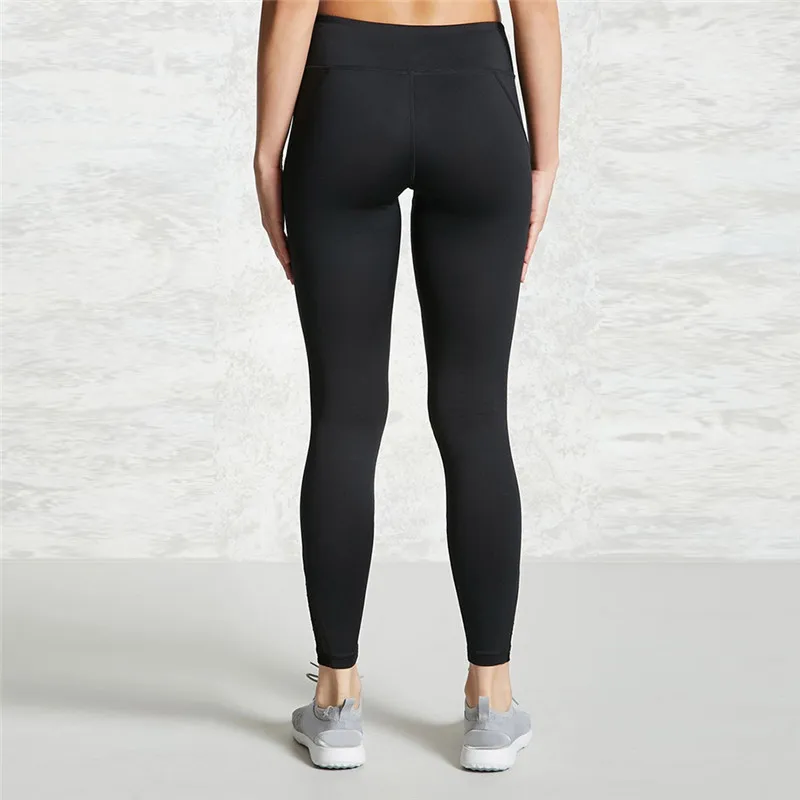 Женские эластичные брюки Капри, женские леггинсы для фитнеса, черные новые модные сетчатые лоскутные леггинсы, школьные женские леггинсы для тренировок