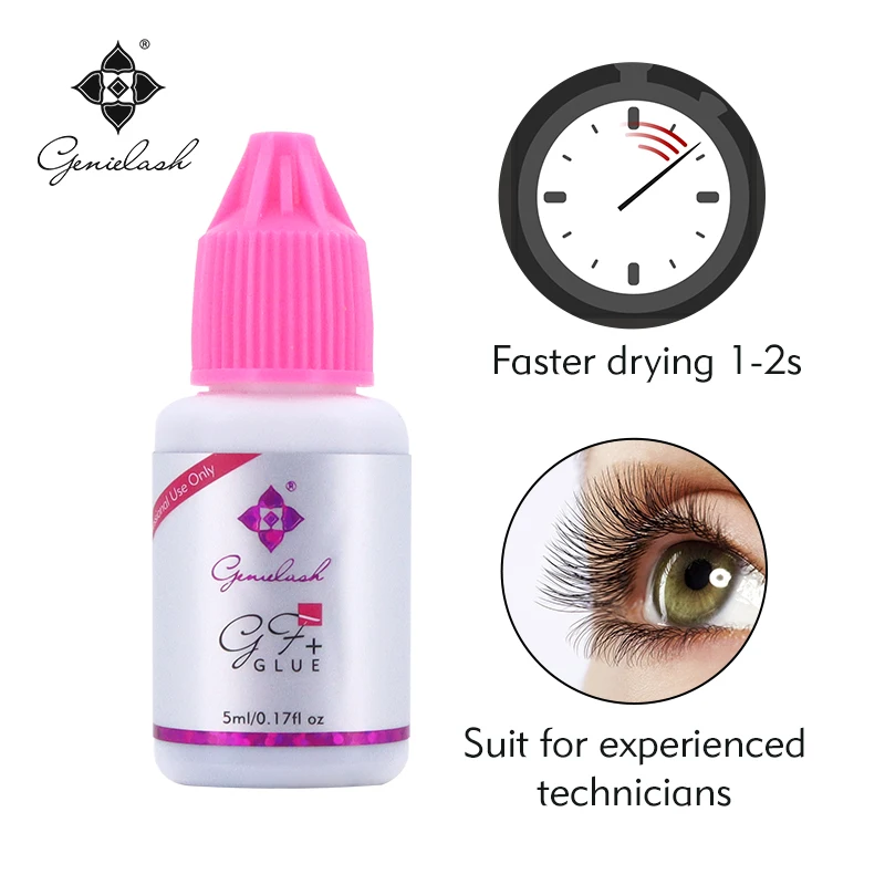 

Genielash GF+ Eyelash Extension Glue 1-2 sec drying eyelash glue low irritation glue for eyelash extension 6-7w lasting