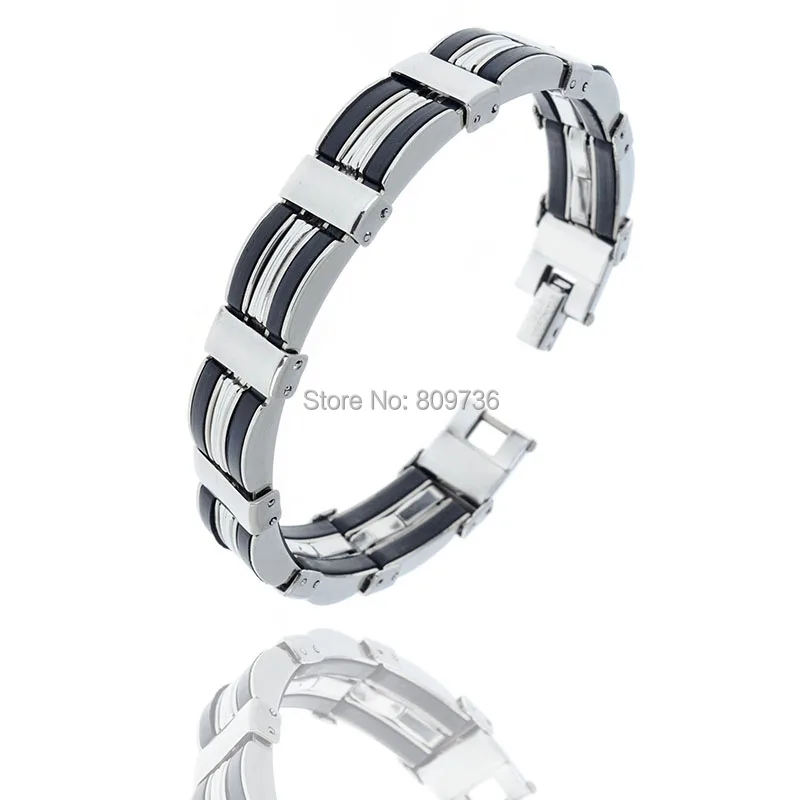 Men Steampunk 316L Stainless Steel Bracelet Hand Chain Wristband Bracelets Biker Motorcycle Link Jewelry Cuff Bangle | Украшения и