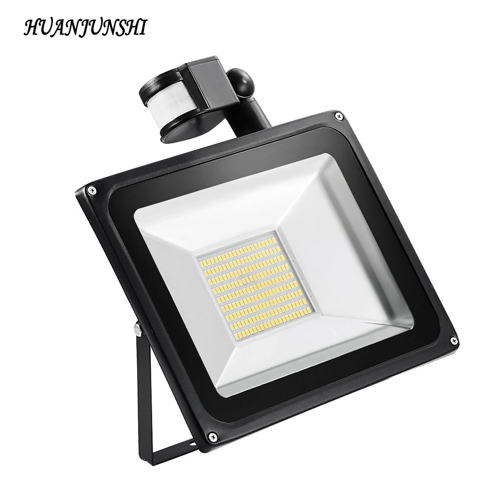 

2PCS 100W led floodlights led search light ourdoor lamp pir motion sensor induction led flood light AC220V