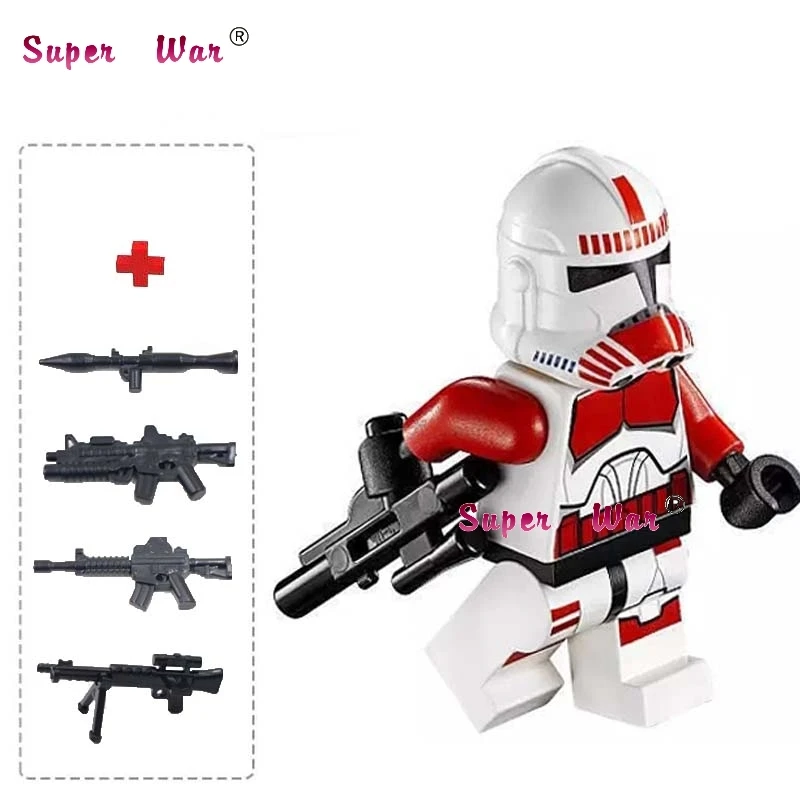 50PCS starwars super heroes marvel Shock clone Trooper building blocks bricks friends hobby toys for baby kids gift baby-building-blocks