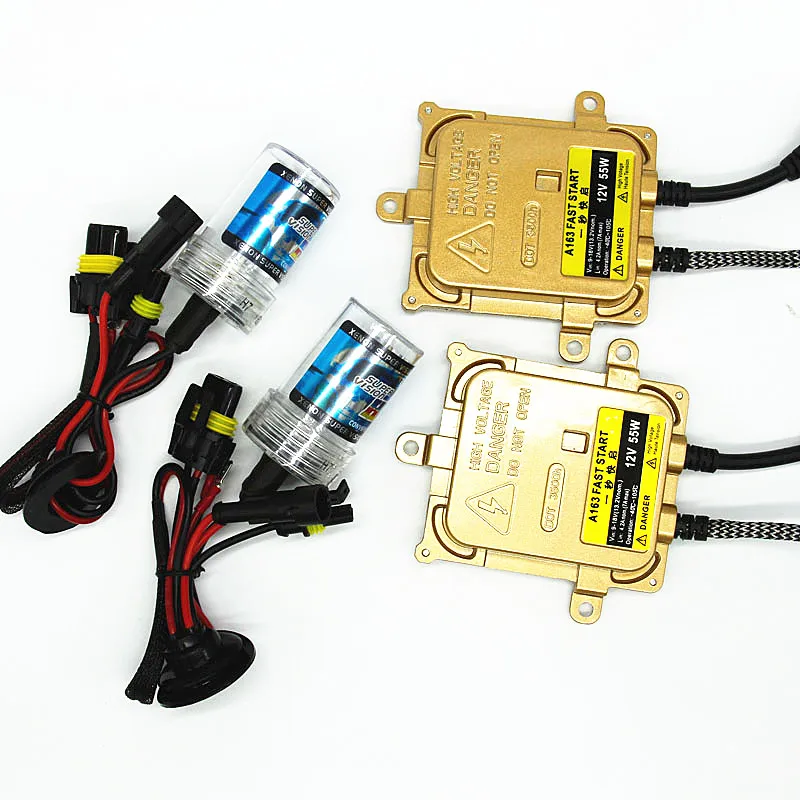 AFAECAR 4300K 8000K 6000K HID 55W H7 H11 9005 9006 H1 комплект для автомобильной фары|Передние LED-фары