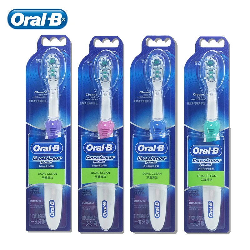 Oral B электрическая зубная щетка сменная Cross Action на батарейках электрические