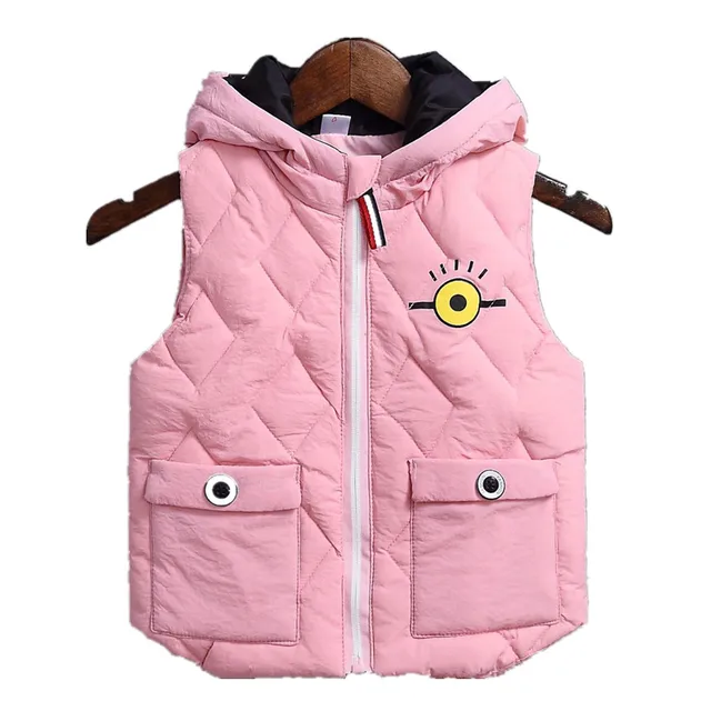 Warm Winter Children Light White Duck Down Vests S Cute Printing Warm Winter Children Light White Duck Down Vests S Cute Printing Waistcoats Boys Outdoor Windproof Hooded Vest