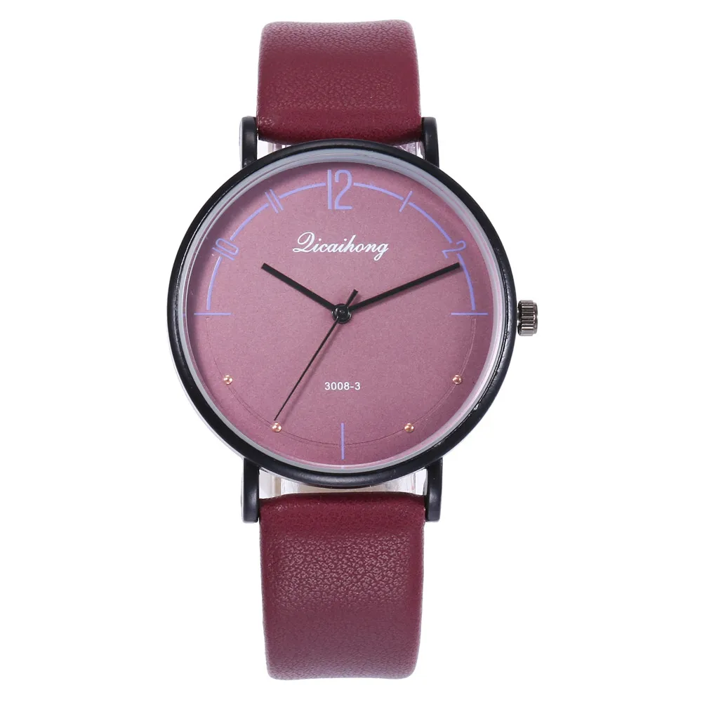 2PCS lover Fashion Leather Band Analog Quartz Round Wrist Watches 2PCS lover Fashion Leather Band Analog Quartz Round Wrist Watches