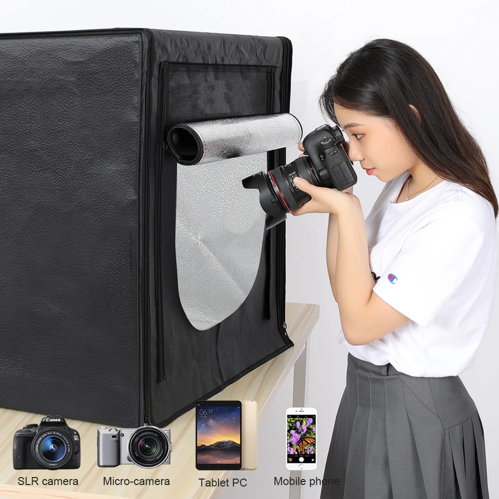  Lightbox Studio Photo Light Box Photography Softbox 160 LED Lamp Portable Folding Studio Tabletop S