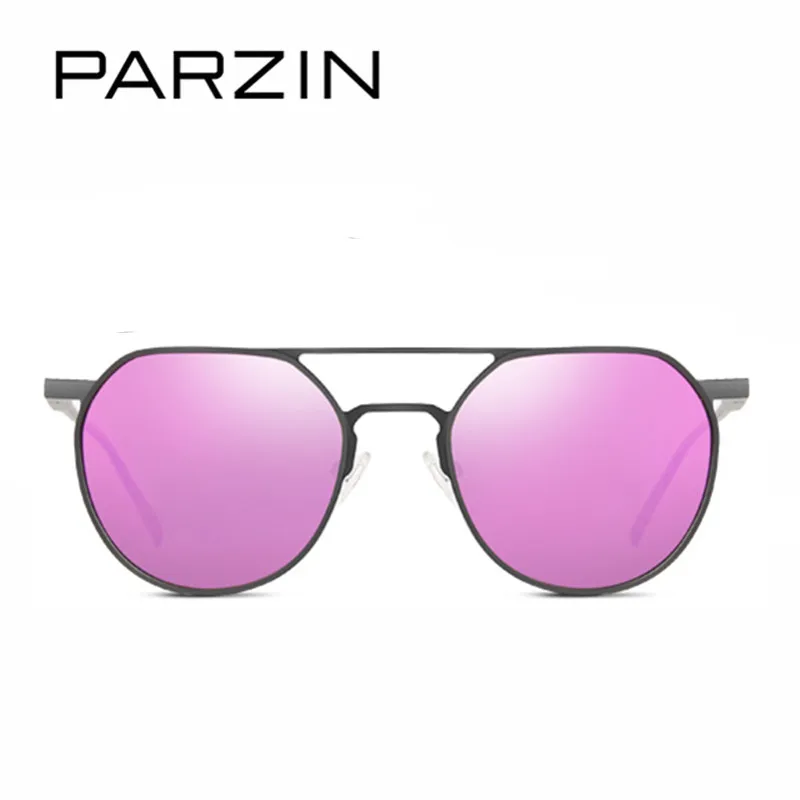 Parzin Fall black Coating Mit Für Designer Driving orange Rahmen Spiegel Purple silver Gläser 8168a Sonnenbrille Echt Pilot Polarisierte Legierung OFaqOr