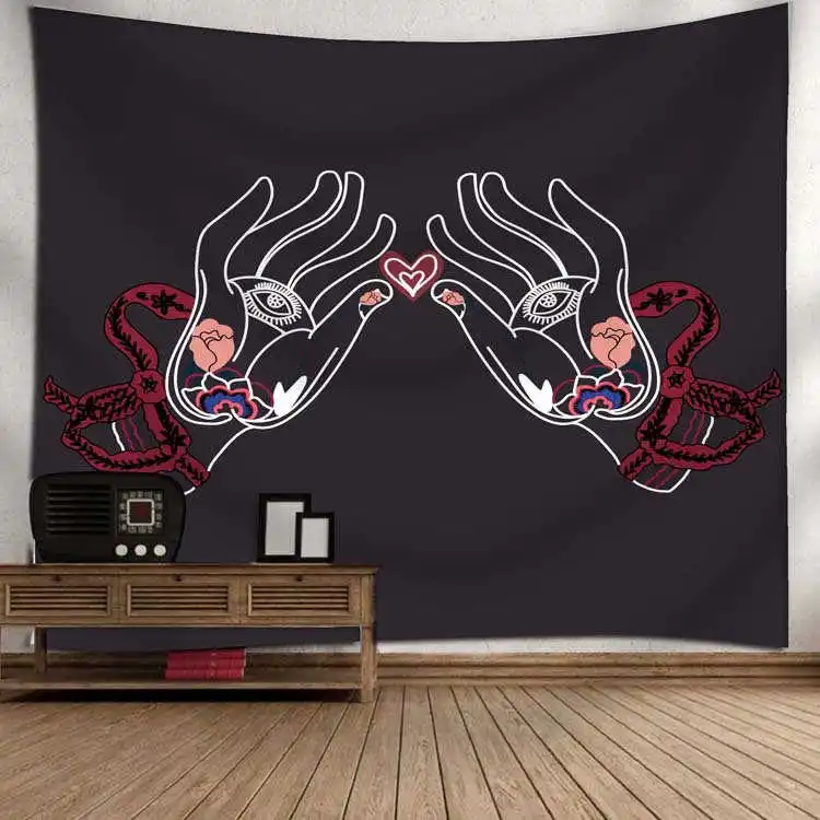 sun moon eyes palm energy tapestry (2)