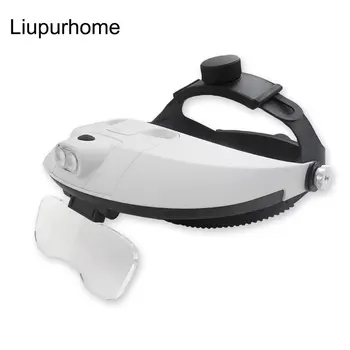 

Head-mounted Magnifier LED Light Watch Repair Magnifier Illuminated Magnifying Glasses 2 LED Lights Dental Magnifying Glass MYC