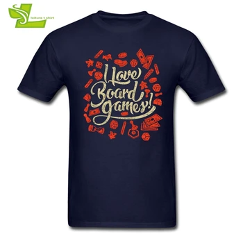 

I Love Board Games T Shirt Adult New Arrival Simple Camisetas 2019 Normal Loose T-Shirt Men's Crew Neck Picture Teenboys Tees