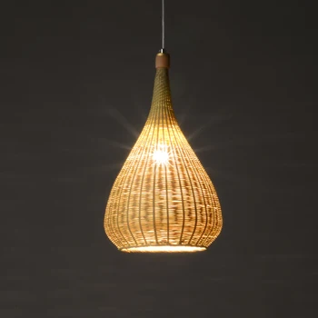 

Natural bamboo lanterns pendant lights creative loft garden living room restaurant clothing store decorated pendant ZA zb41