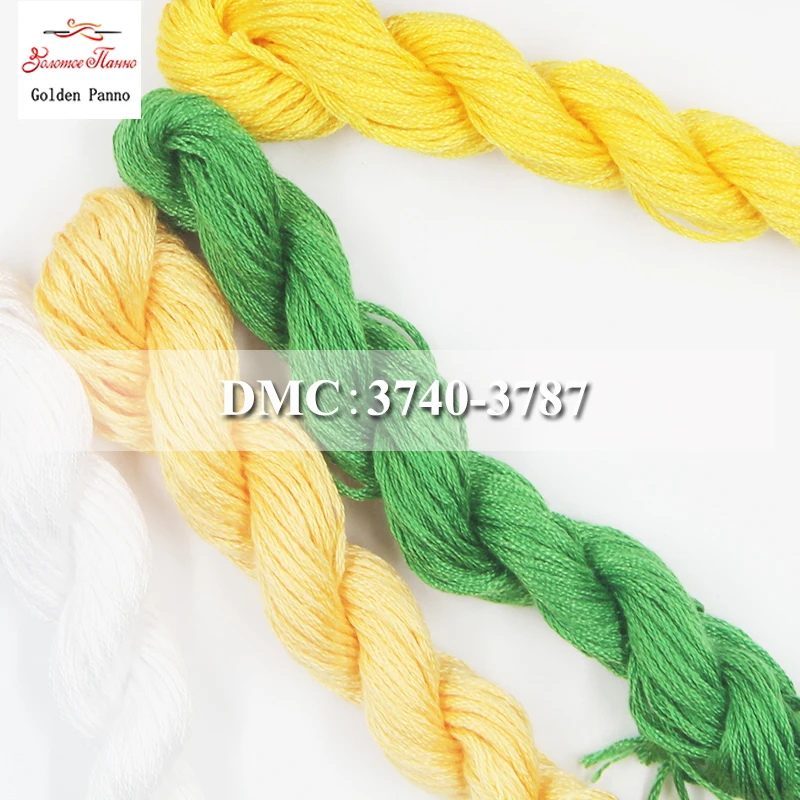 Набор для вышивки крестом Golden Panno DMC 3740 3787 10 шт./лот 1 2 м|Флосс| |