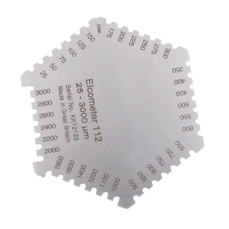 SG07-8011 из нержавеющей стали, шестигранная расческа для влажной пленки, 25-3000 мкм, шестигранная расческа для влажной пленки, прибор для измерения толщины