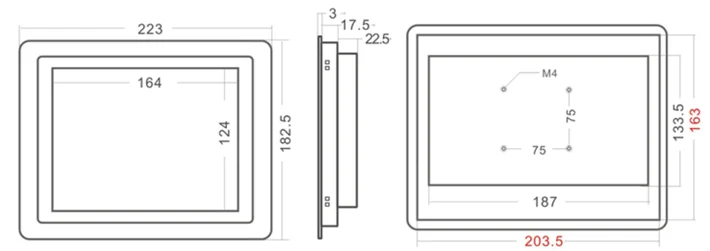 8 дюймов IPS Display видеовходы индустриальный lcd монитор