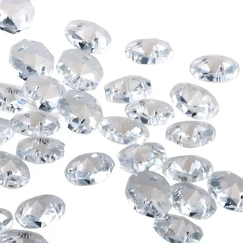 

15 Color Glass Octagon Beads 50pcs/lot Lighting Accessories Wedding Decoration DIY Pendants Crystal Prisms Chandelier Lamp Parts