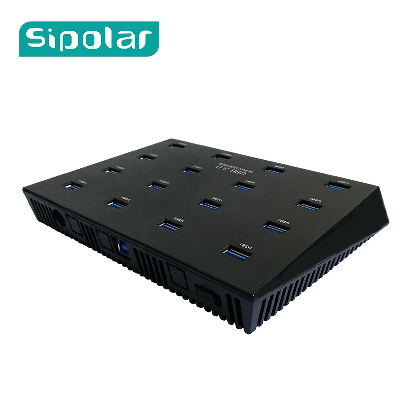 Sipolar, дизайн, 16 портов, usb 3,0, концентратор, внешний адаптер питания, поддержка партии, usb флеш-накопитель, копировальные дубликаторы