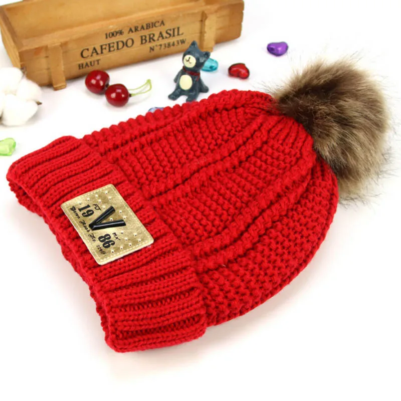 SLKMSWMDJ на осень-зиму волосы мяч шерсть шляпа теплые толстые сплошной цвет шляпа из двух Костюм из нескольких предметов крышка подходит для