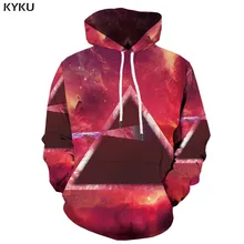 KYKU Brand Geometric Hoodie Men Galaxy Space Hoodie Print Flame Hoody Anime Colorful 3d Printed Harajuku Hooded Casual