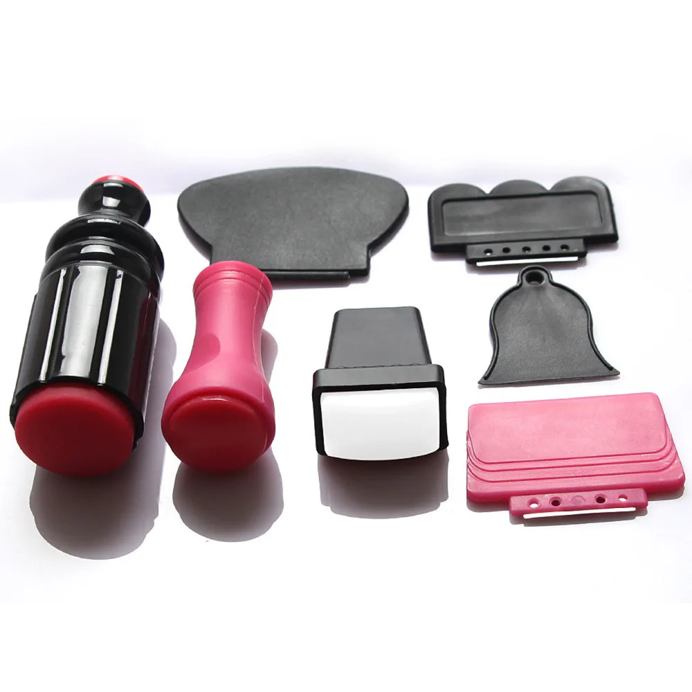 

3 Sets Pro New Style Nail Art Stamping Stamp Tools Scraping Knife Set Rectangle RoundManicure DIY Beauty Tools 2pcs/7pcs
