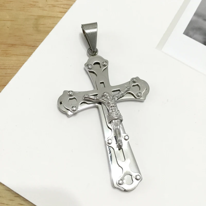 Ожерелье из нержавеющей стали 316L HZP120|316l stainless steel|jesus piececross pendant necklace |