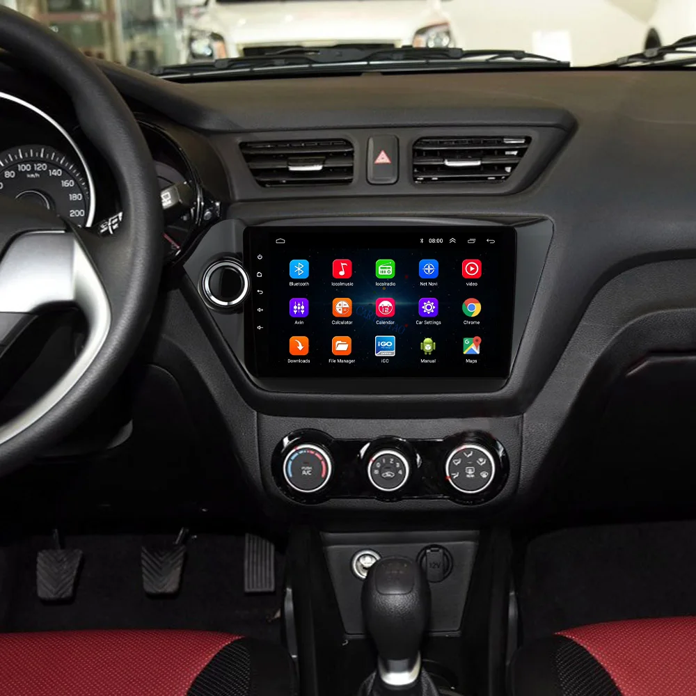 2 din Android 8,1 для KIA RIO 3& 4 Автомобильный мультимедийный видео плеер 9 ”сенсорный экран gps Стерео навигация WiFi плеер ram 2G+ rom 3 2G