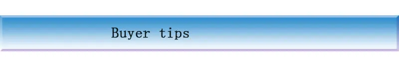Buyer tips