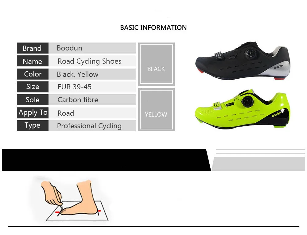 Boodun, профессиональная велосипедная обувь из углеродного волокна, Мужская обувь для гонок, шоссейного велосипеда, Ультралегкая дышащая обувь, самоблокирующиеся велосипедные кроссовки