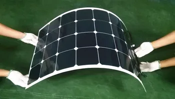

1 panel! Can be flexible use of the 100w 12v semi-flexible solar panels, the price is affordable