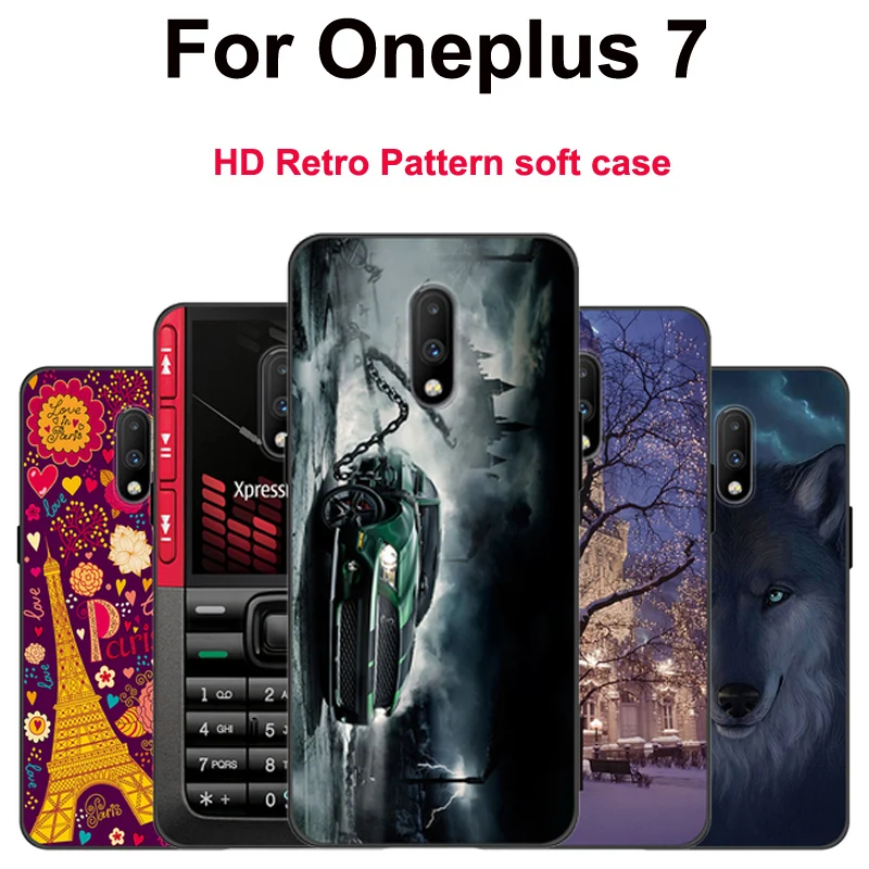 

HD Patterned Case For Oneplus 7 Soft TPU Case 1+7 Phone Back Cover Oneplus7 casing 6.41" bumper one plus 7 seven slim Cases skin