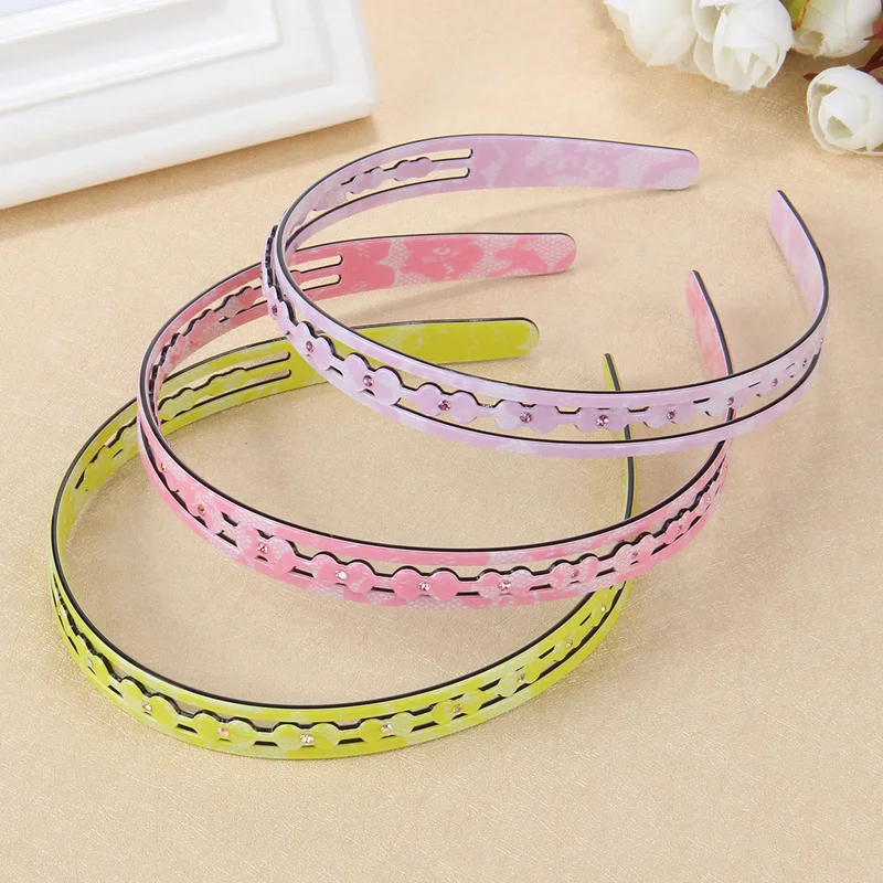 New Fashion Headband Vintage Crystal Rhinestone Hairband Hollow Out Infinity PVC Hair Jewelry