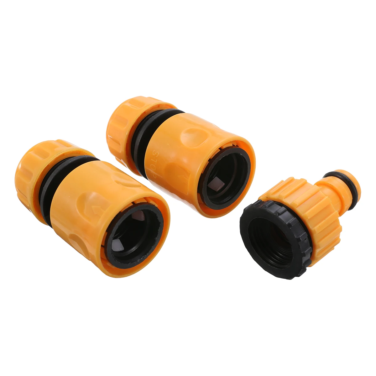 3PCS Fast Coupling Adapter Drip Tape For Irrigation Hose Connector With 1/2" 3/4" Barbed Connector Garden Irrigation Tool Yellow