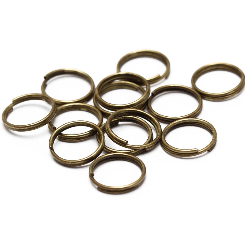 200pcs/lot 5 6 7 8 10 12 14 mm otevřený skok kroužky dvojitý loops zlato barva rozseknout kroužky konektorů pro šperků vytváření