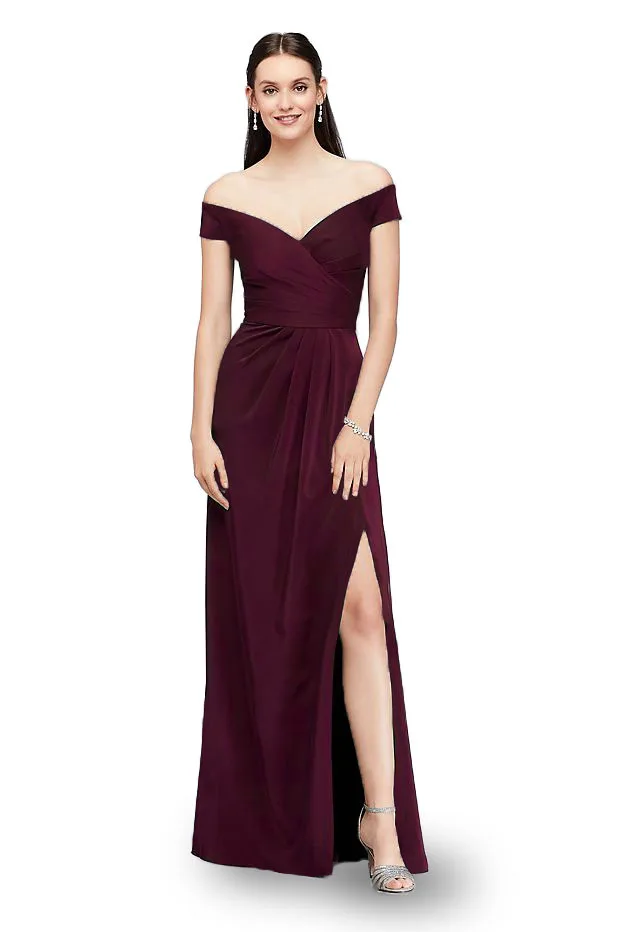 CD1682#Slim dark blue Boat Neck Bridesmaid Dresses Long burgundy bridal gown wedding party dress wholesale cheap women clothing