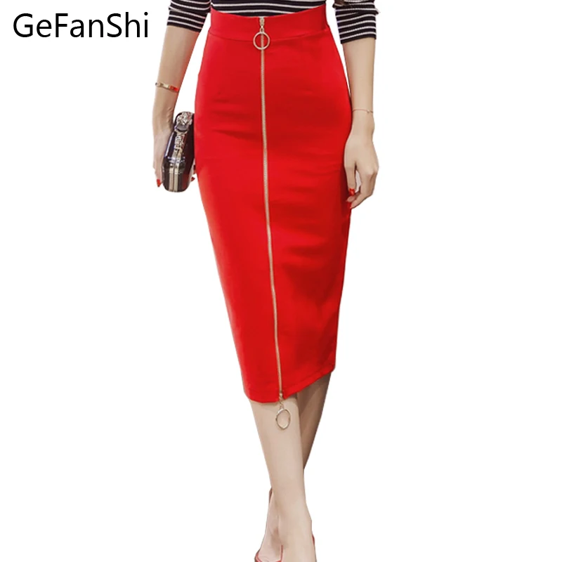 

2019 New Sexy Novelty Zipper Bodycon Pencil Skirt High Waist Casual Streetwear Skirts Fashion Elegant Women Long Skirts S-5XL