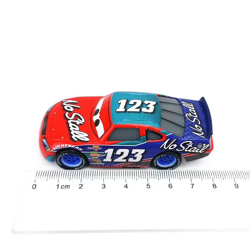Disney Pixar Cars 3 No.123 Todd Marcus Racer металлический литой игрушечный автомобиль 1:55 свободный
