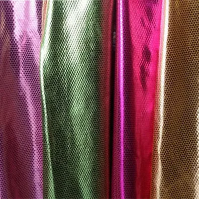 

quality stretch polyester + Spandex bronzing fabric for dance, gymnastics clothing small hive ball pattern bikini fabric elastic