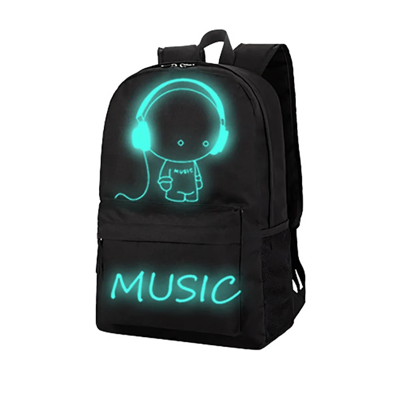 DC. MeiLun moda estudiante escuela mochila Anime luminoso USB carga mochila portátil mochila para adolescentes chicos mochila escolar