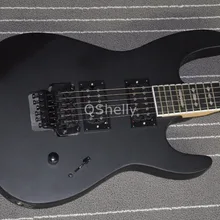 Высокое качество QShelly Пользовательские black floyd rose черное дерево гриф белый переплет caparsion электрогитара Музыкальные инструменты магазин