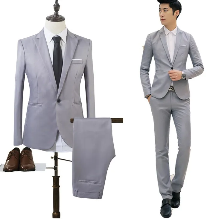 

MRMT 2019 Brand New Men's Jackets Casual Suit Two-piece Suit Solid Color for Male Long-sleeved Jacket Blazer Suit Clothing