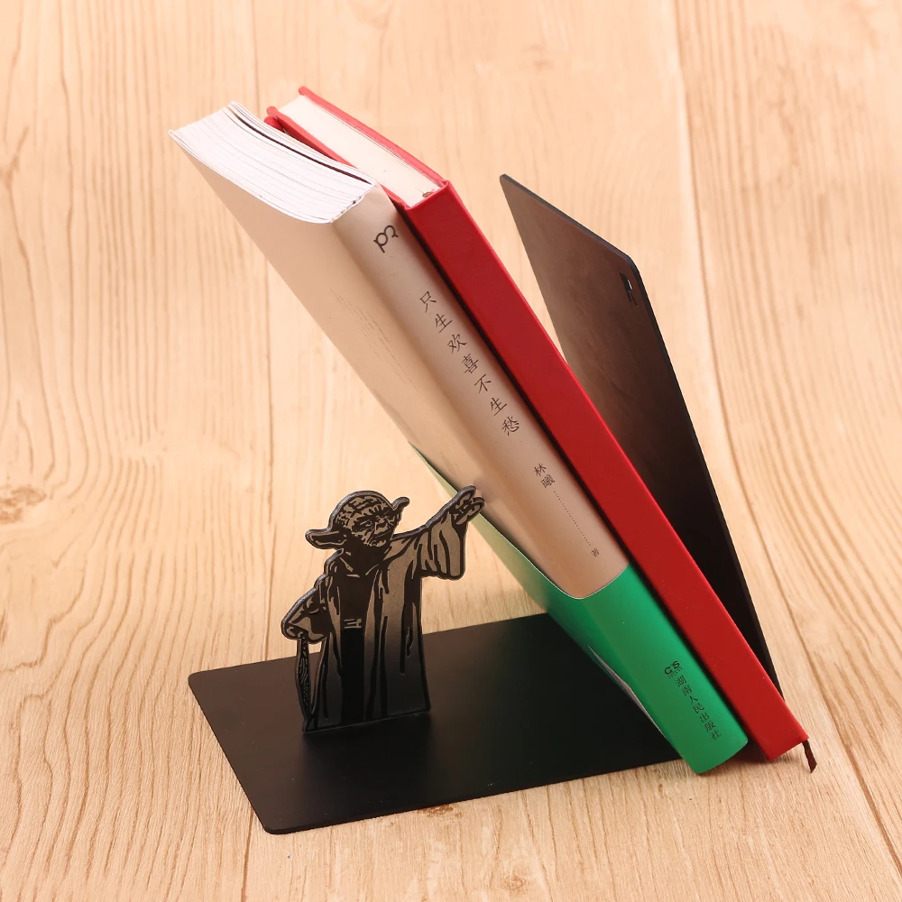 Звездные войны Bookrack Мастер Йода украшения из нержавеющей стали черная книжная полка для подставки для книг подарки для студентов