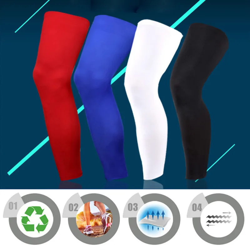 

Skybulls Basketball Leg Warmers High Elastic Nylon Cycling Leg Compression Sleeves Men Women Breathable Extended Calf Sleeves