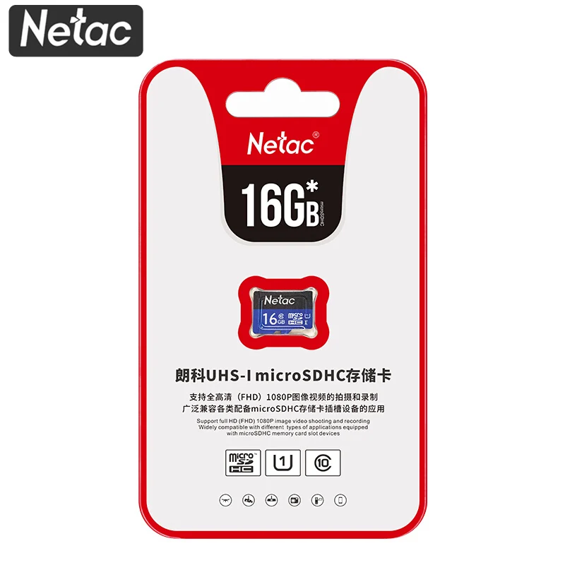 Netac Micro SD карта P500 класс 10 16 ГБ 32 ГБ 64 Гб карта памяти C10 Mini SD карта SDHC SDXC UHS-I TF карта для смартфонов/ТВ
