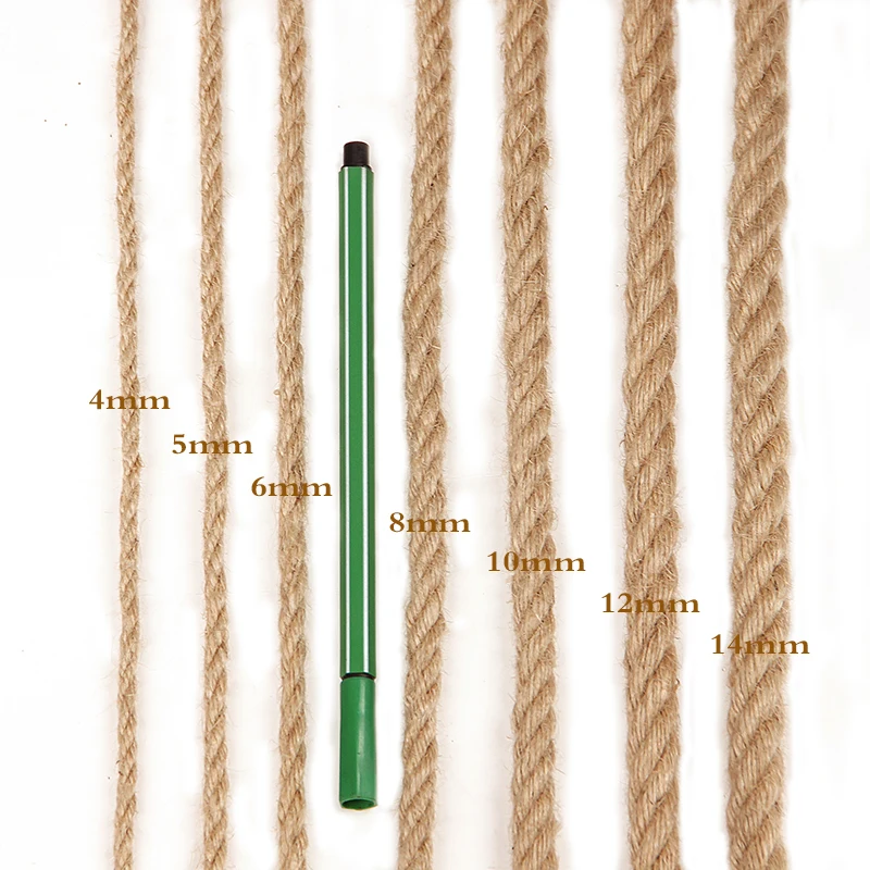 Натуральный джутовый шнур пеньковая веревка DIY ремесло декоративная веревка нить для упаковки подарков/сумки/бирки