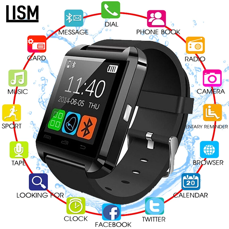 

New Smartwatch Bluetooth Smart Watch U8 For IPhone IOS Android Smart Phone Wear Clock Wearable Device Smartwach PK GT08 DZ09 A1